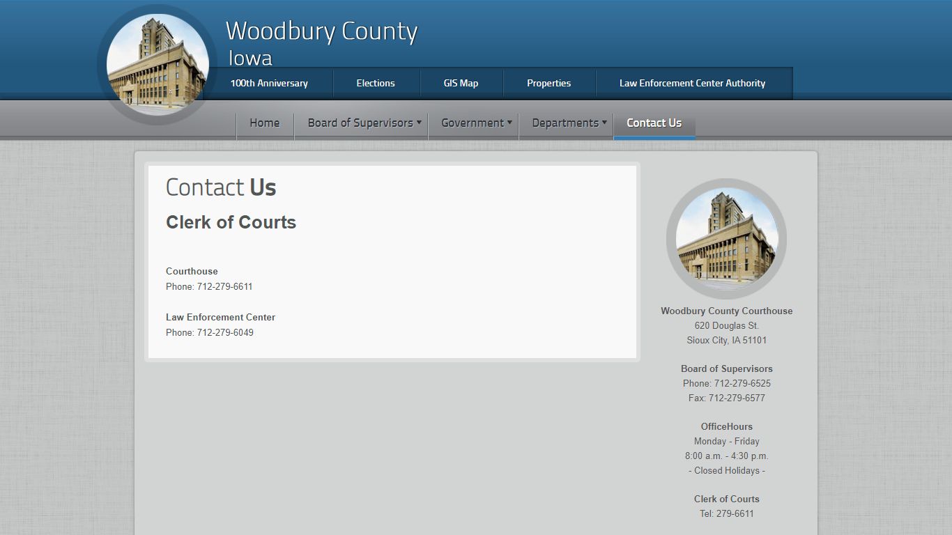 Contact Us - Woodbury County, Iowa