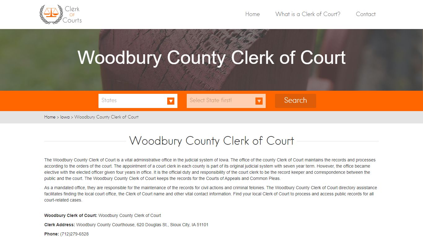 Woodbury County Clerk of Court