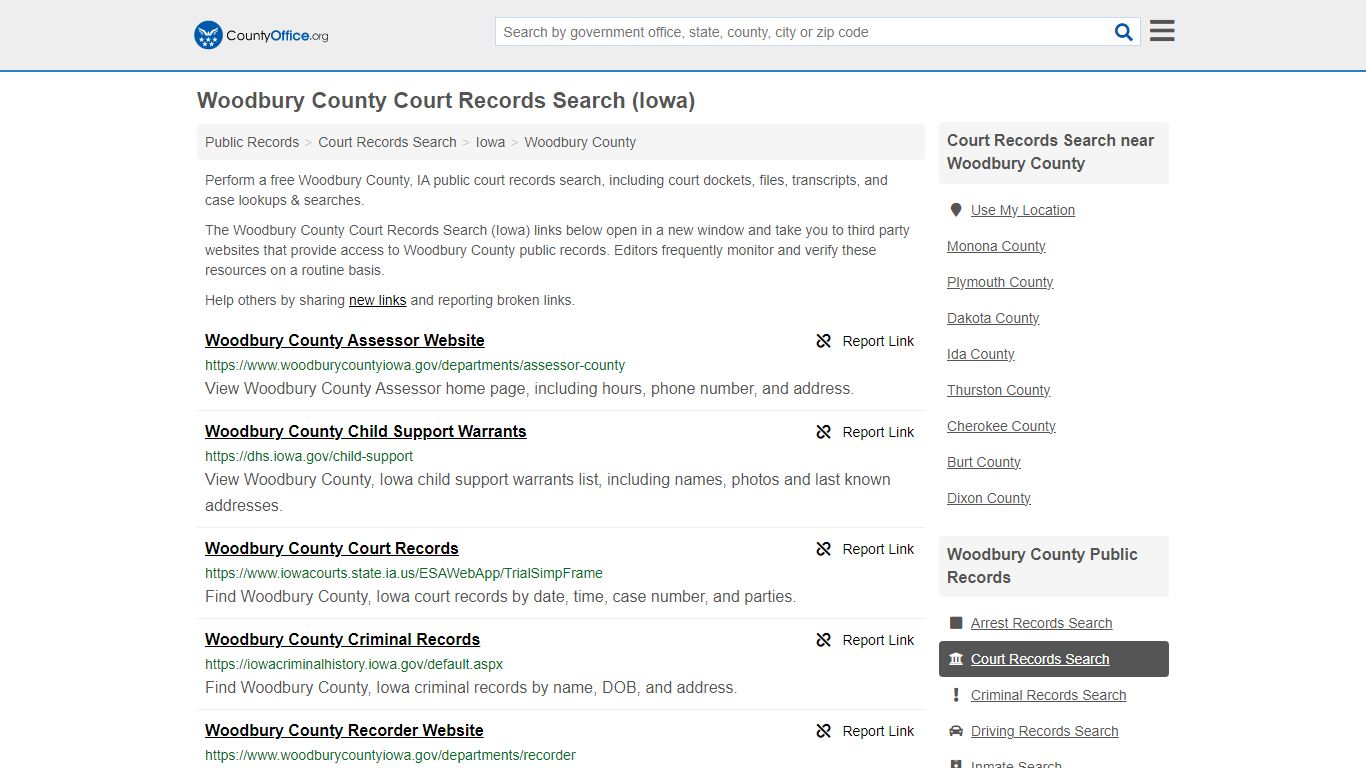 Woodbury County Court Records Search (Iowa) - County Office